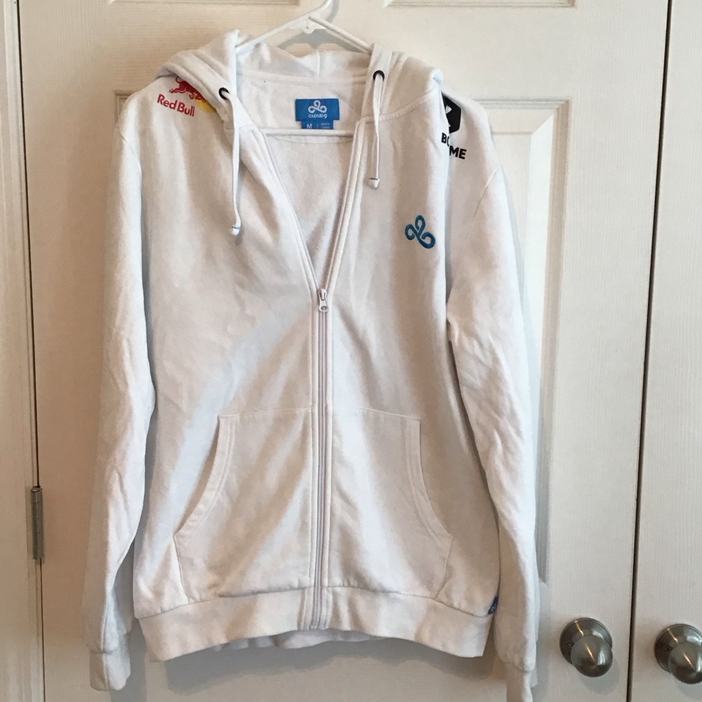 Cloud 9 White Kids Zip-Up Hoodie